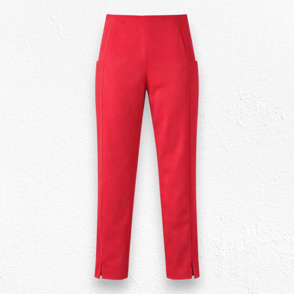 Athleta Wander Slim Pant Red High Rise Work to Workout Pants Ankle Pants Size 4